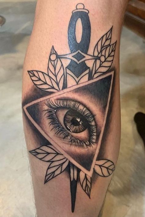 Tattoo uploaded by Alexandria Fiore • Black and gray realism • 1124846 • Tattoodo Cover Up Name Tattoos, Heart Dagger Tattoo, Eye Tattoo Meaning, Dog Portrait Photography, Triangle Tattoo Design, Sparrow Tattoo, Knife Tattoo, Feather Tattoo Design, Explore Tattoo