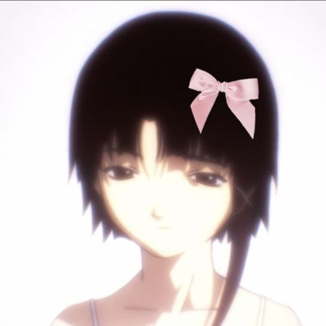 lain iwakura coquette pfp Lain Pink Icon, Serial Experiments Lain Pfp, Cvnty Pfp, Lain Iwakura Pfp, Serial Experiments Lain Icons, Lain Pfps, Femcel Pfp, Serial Experiment Lain, Pink And Black Icons