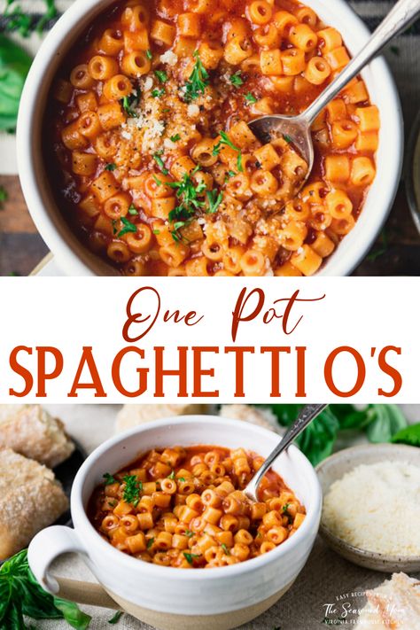 One Pot Homemade O’s, Easy Pasta Recipes For Picky Eaters, Quick Easy Healthy Food Ideas, Tiny Star Pasta Recipes, Quick Easy Dinner No Meat, Ring Pasta Recipes, Healthy Spaghetti O's, Home Made Spaghetti O's, Quick And Easy Dinner Recipes No Meat