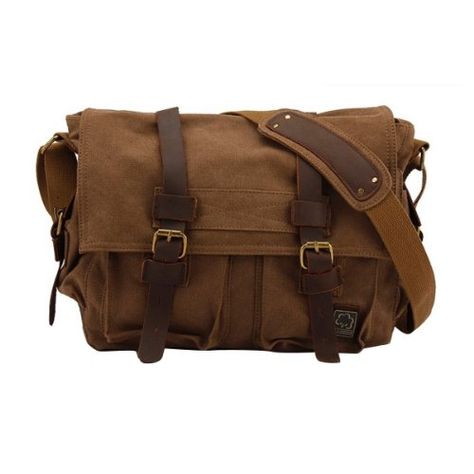 A classic messenger bag. Canvas Laptop Bag, Business Briefcase, Dslr Photography, Canvas Messenger Bag, Photography Gear, Messenger Bag Men, Vintage Canvas, Vintage Military, Leather Messenger Bag