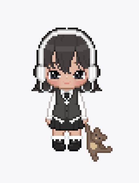 My Little Star Avatar, My Little Star Outfit Ideas Game, Pixel Girl, My Little Star, Pixel Characters, Overlays Cute, Pix Art, Star Character, Cat Icon