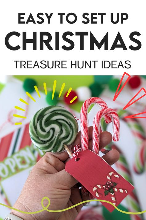 Unwrap the magic of the holiday season with these fun-filled treasure hunt ideas.🎅🎁 From candy cane hunts to cookie hunts , let the excitement unfold as you embark on a quest to find the ultimate Christmas treasures.🔍✨ Don't miss out on this joyful activity that will make your Christmas morning truly special! Start planning your own Christmas treasure hunt now! #christmashunt #treasurehuntideas #christmasmorningfun" Christmas Escape Room Ideas, Christmas Treasure Hunt For Kids, Christmas Treasure Hunt Clues, Treasure Hunt Ideas, Candy Cane Hunt, Christmas Hunt, Christmas Treasure Hunt, Treasure Hunt For Kids, Christmas Scavenger Hunt