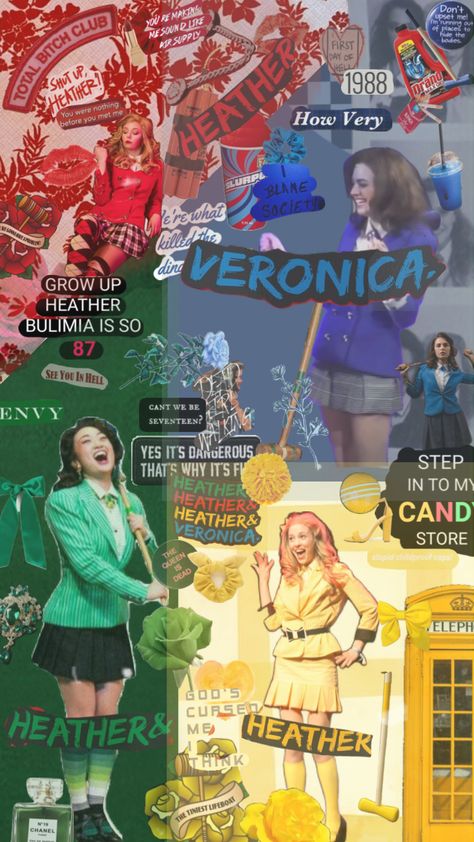 Heathers! ♥️💛💚💙#heathers #veronica #broadway #musical #cute #murder Broadway Musicals Aesthetic, Heathers The Musical Aesthetic Wallpaper, Heathers Wallpaper Musical, Heathers Background Wallpapers, Dead Girl Walking Heathers, Heathers Musical Aesthetic, Heather X Veronica, Heathers Aesthetic Musical, Veronica Heathers Musical