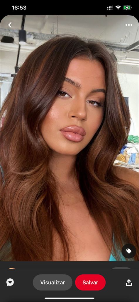 Hair Color For Morena Skin Filipina, Highlight Hair Dye, Hair Color For Morena Skin, Pretty Brown Hair, Hair Color For Morena, Dying My Hair, Brown Highlights, Hair Dye, Aesthetic Hair