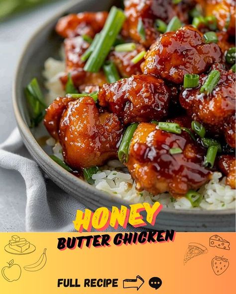 Dulcia Recipes Honey Butter Chicken, Cozy Dinners, Sauteed Green Beans, Honey Sauce, Light Salad, Butter Chicken Recipe, Honey Chicken, Honey Butter, Sweet And Savory