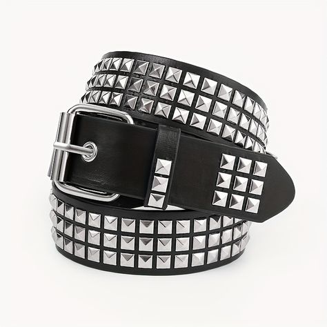 Y2k Belt, Y2k Accessories, Leather Rivets, Designer Belt, Studded Belt, Faux Leather Belts, Black Leather Belt, Chain Belt, Studded Leather