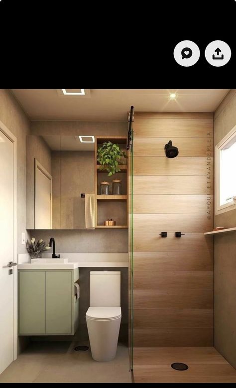 Minimalist Small Bathrooms, Toilet And Bathroom Design, Lavabo Design, Ideas Baños, Small Bathroom Layout, Minimalist Bathroom Design, Small Bathroom Interior, Small Bathroom Renovations, تصميم داخلي فاخر