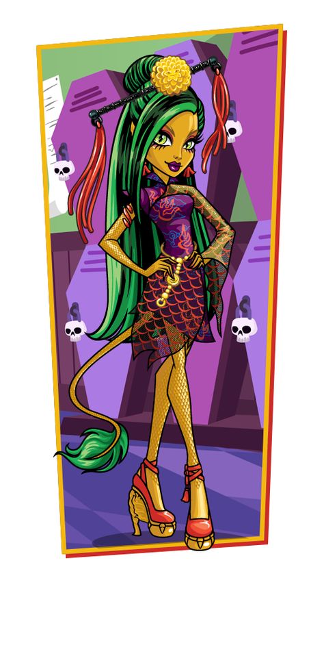 Jinafire Long™ My second favorite character. Jenifire Long Monster High, Jenifire Long, Jinafire Long, Monster H, Monster High School, Ever After Dolls, High Characters, Monster High Pictures, Hit Girls