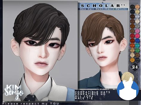 Hairstyles On One Side, Sims 4 Cc Male Hair Bangs, Sims 4 Male Hairstyles, Male Hairstyle, Sims 4 Male, Sims 4 Hair Male, Male Hairstyles, Hair Male, Male Hair