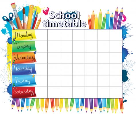 Weekly School Schedule Timetable 1  #teacher #resources #Schedule #Organizer #homework #reminder Timetable Design, After School Schedule, Timetable Ideas, Class Schedule Template, Class Routine, Class Timetable, Timetable Template, School Start, Classroom Schedule