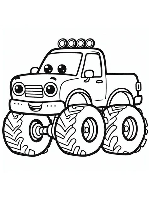 Looking for some fun and educational activities for your kids? Look no further than these 10 monster truck coloring pages! With a variety of designs to choose from, there's sure to be a monster truck that your child will love. And as they color, they'll be learning about the different parts of a monster truck, as well as the different types of trucks that exist. So what are you waiting for? Grab your crayons and get.  #MonsterTruckCraftsPreschool #MonsterTruckDrawingEasy #MonsterTruckColoringPagesFree #MonsterTrucksColoringPages Monster Truck Coloring Pages Free, Monster Truck Drawing Easy, Trucks Coloring Pages, Car Coloring Pages For Kids, Monster Truck Drawing, Cartoon Monster Truck, Monster Truck Theme, Car Coloring Pages, Nanny Life