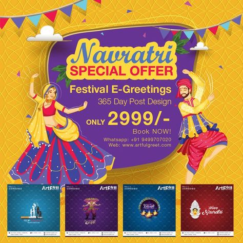 Navratri Special Offer 👉365 Day's 365 Social Media Post 👉130+ Festival Post Design 👉100+ Motivational "Quotes" Design 👉100+Leadership… Festival Post Design, Navratri Banner, Motivational Quotes Design, Navratri Offer, Navratri Greetings, Festival Post, Simple Designs To Draw, Navratri Special, Quotes Design