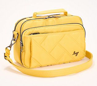 Carry your everyday essentials and so much more in this quilted crossbody bag. There's plenty of interior (and outer) organization to keep your cash, keys, and cards secure. From Lug. Lug Bags, Best Crossbody Bags, Quilted Crossbody Bag, Makes You Beautiful, Fancy Hairstyles, Autumn Beauty, Everyday Essentials, Carousel, Top Handle