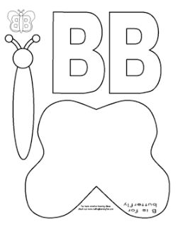 Muck Monsters: Letter B:B is for butterfly:cut and paste B For Butterfly Craft, B Is For Craft, B Is For Butterfly Craft, B For Butterfly, B Is For Butterfly, Preschool Letter B, Letter B Activities, Caterpillar Activities, Preschool Letter Crafts