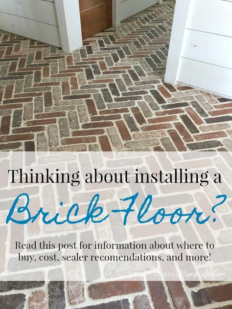 Brick Floors, Do It Yourself Decoration, Brick Floor, Brick Pavers, Brick Flooring, Brick Tiles, Hus Inspiration, Diy Flooring, Easy Home Decor