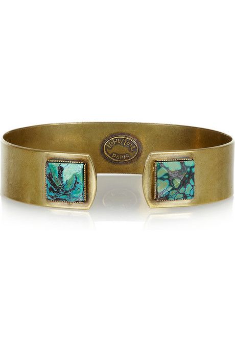 isabel marant arapaho brass and turquoise cuff Isabel Marant Jewelry, Brass Cuff, Design Bracelet, Turquoise Cuff, Arm Candy, Turquoise Jewelry, Star Fashion, Net A Porter, Beautiful Bracelet