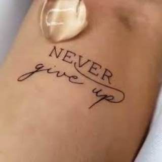 Cute Tattoos For Women With Meaning, Self Worth Tattoo, Tattoo Never Give Up, Never Give Up Tattoo, Delicate Tattoos For Women, Cowgirl Tattoos, Smile Tattoo, Cross Tattoos For Women, 4 Tattoo