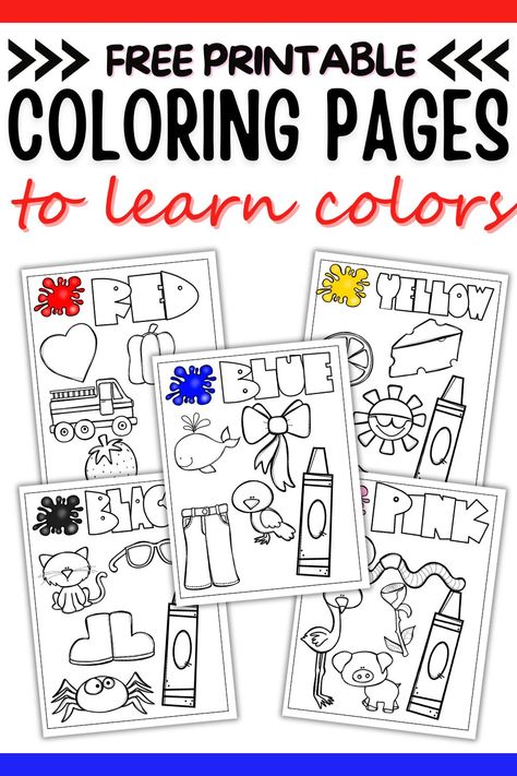 🎨 Discover the joy of colors with our FREE printable coloring pages! Perfect for preschoolers & toddlers, these playful designs teach color recognition while boosting fine motor skills. From smiley suns and juicy apples to fluffy clouds and friendly dinos, there's something for every little artist. Spark creativity, build essential skills, and make learning colors a blast! Download your free coloring pages now! #coloringpages #toddleractivities #earlylearning  #kidsactivities #freeprintables Colors Free Printable Preschool, Color Recognition Free Printable, Color Blue Coloring Sheets, Color Theme Preschool Activities Art Projects, Learning Colors Worksheets For Preschool, Coloring Practice Sheets, My Color Book Preschool Free Printable, Watercolor Pages Free Printable, Colors For Preschool Free Printable