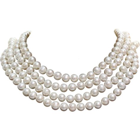 Vintage Pearl Necklace Rope Lariat Length Cultured White Israel ❤ liked on Polyvore featuring jewelry, necklaces, white necklace, round necklace, pearl necklaces, white pearl jewelry and pearl rope necklace Pearl Necklace Png, Necklace Png, Chanel Bridal Shower, Paris Fashion Style, Vintage Pearl Necklace, Pearl Rope, White Pearl Jewelry, Twist Beads, Necklace Rope