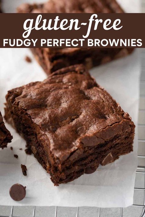 Best Gluten Free Brownies Recipe, Brownie Recipe From Scratch, Meaningful Eats, Gluten Free Brownies Recipe, Gluten Free Brownies, Best Gluten Free Recipes, Gluten Free Desserts Recipes, Gf Desserts, Gluten Free Sweets