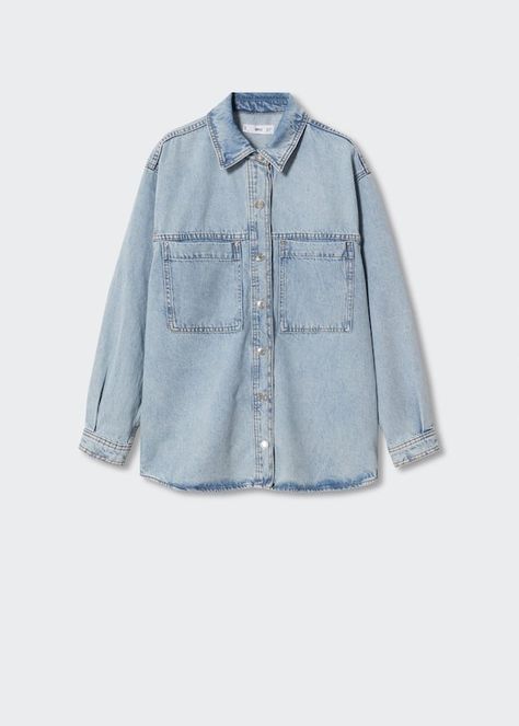 Mini Trend: Double Denim :: TIG Overshirt Women, Denim Overshirt, Moda Denim, Camisa Jeans, Jean Bleu, Estilo Denim, Oversized Jeans, Womens Denim Shirt, Spring Capsule Wardrobe