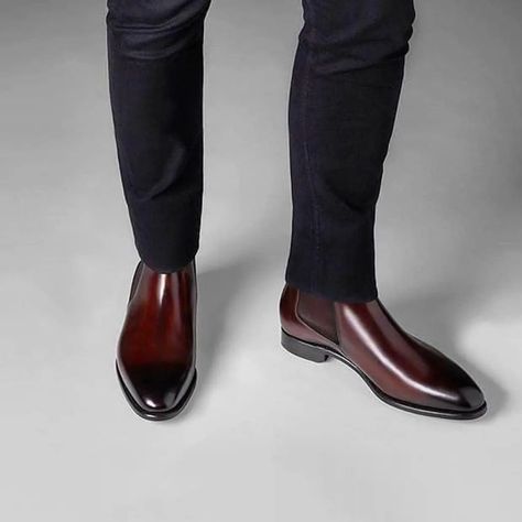 Leather Shoes Men Formal, Gents Shoes, Boots Outfit Men, Mens Dress Boots, Boots Chelsea, Gentleman Shoes, Monk Strap Shoes, Handmade Leather Shoes, Mens Boots Fashion