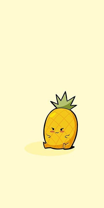 Cute Pineapple Wallpaper, Wallpaper Fruit, Pineapple Backgrounds, Cartoon Pineapple, Shin Nana, Ipad Backgrounds, Saffron Flower, Pineapple Wallpaper, Phone Background Wallpaper