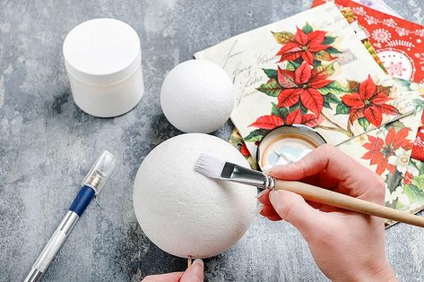 How to Paint Styrofoam - The Best Method for Styro Painting How To Paint On Styrofoam, Crafts Using Styrofoam Balls, Painting Styrofoam Balls, How To Paint Styrofoam Balls, Painting On Styrofoam, Styrofoam Ornaments Diy, Crafts With Styrofoam Balls, Wig Forms, Styrofoam Crafts Diy