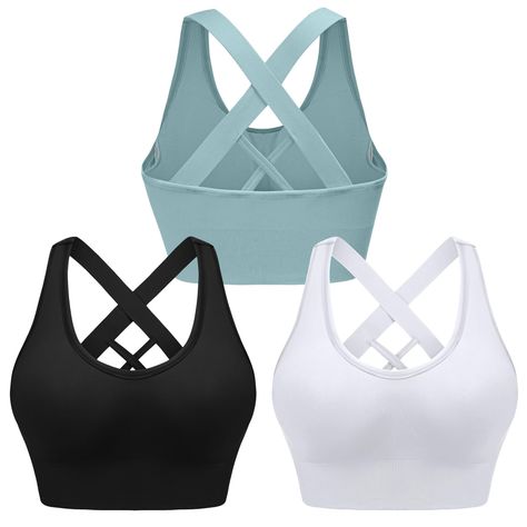 PRICES MAY VARY. ✔Classic Design: This padded sports bra features a square neck, wide strap design,built in padded.Crisscross back adds a touch of style to your workout attire that is sure to turn heads at the gym or on the go. ✔High Support: With removable cups and high support material, our workout seamless bra provides the perfect balance of comfort and support for your active lifestyle. From lounging to high intensity activities,this compression bra fits perfect. ✔Quality Material: Made with Exercises Outfits, Sports Bras For Big Busts, Dance Fits, Gym Bra, Compression Bra, Wishlist 2024, Lab Rats, Sport Bras, Cute Bras