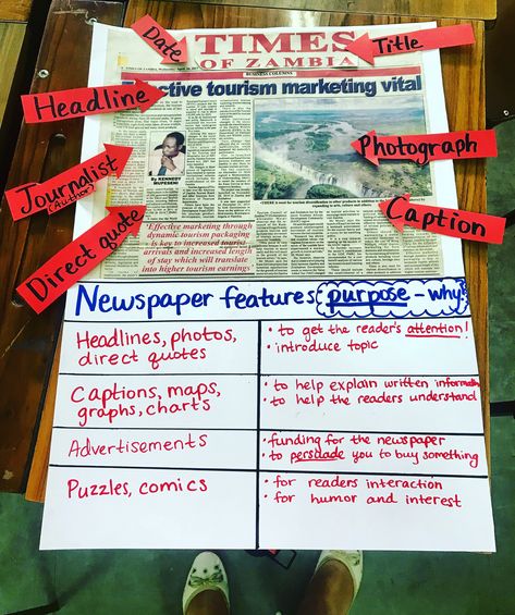 Parts Of A Newspaper Article, Writing Newspaper Articles Student, Feature Writing Journalism, Newspaper Report Writing Examples, Newspaper Classroom Theme, School Newspaper Ideas Elementary, Newspaper Book Report, How To Write A Newspaper Article, Newspaper Projects For School