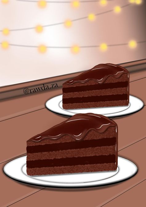 Gacha Birthday Cake, Chocolate Cake Drawing, Chocolate Cake Illustration, Animated Cake, Cake Animation, Animation Food, Recipe Book Printables, Monkey Bar, Cake Vector