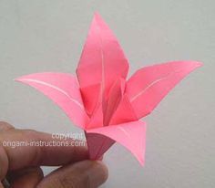 origami-instructions.com - step-by-step instructions for lots of oragami folds; easy to follow, clear pictures, some videos also Origami Instructions Step By Step, Origami Lily, Flower Step By Step, Tutorial Origami, Origami Wedding, Origami For Beginners, Origami Fish, Origami And Kirigami, Instruções Origami