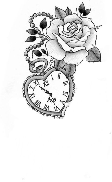 Rose Heart Clock Butterfly Tattoo, Heart Clock Tattoo Stencil, Women Clock Tattoo, Heart Shaped Clock Tattoo, Pigeon Tattoo Design, Heart Clock Tattoo Design, Heart Clock Tattoo, Jester Tattoo, Pigeon Tattoo