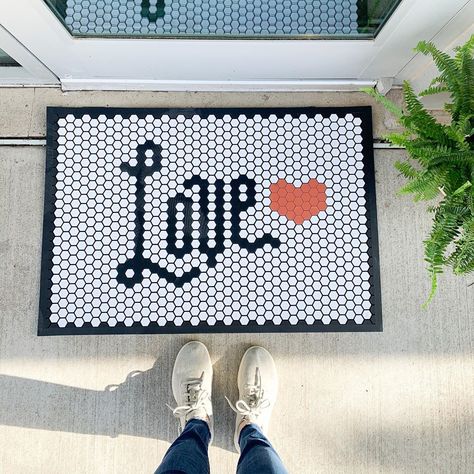 January Press | Michelle 👋🏼 on Instagram: “Our @letterfolk Tile Mat arrived just in time for Valentine’s Day and we are in love! ❤️• • • #tilemat #letterfolktilemat #letterfolk…” Letterfolk Tile Mat, Letterfolk Mat, Letter Folk, Heart House, Tile Mat, Mat Ideas, Stationery Shop, House Goals, Holiday Decorating