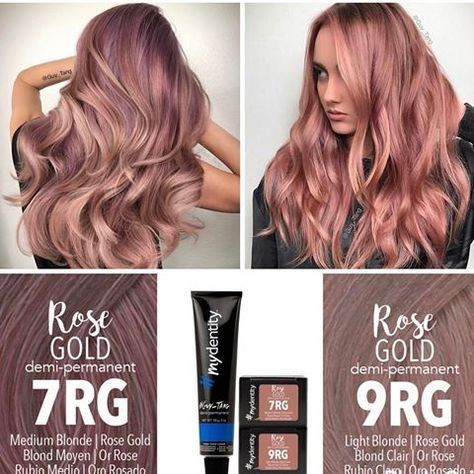 Rose Gold Hair Brunette, Gold Hair Colors, Hair Color Rose Gold, Hair Color Formulas, Hair Dyes, Pinterest Hair, Balayage Hair Blonde, Rose Gold Hair, Rose Hair