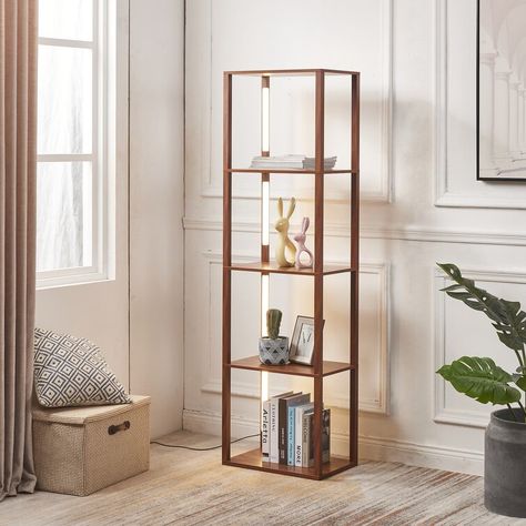 Luxury Floor Lamp, Lamp With Shelves, Dimmable Floor Lamp, Column Floor Lamp, Floor Lamp Bedroom, Luxury Floor, Floor Lamp With Shelves, Shelves In Bedroom, Curio Cabinet