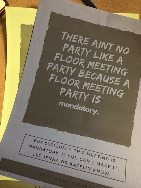 RA floor meeting flyers Ra Programs For Freshman, Ra Floor Meeting Flyers, Floor Meeting Flyer Ra, Dorm Event Ideas, Floor Programs Ra, Ra Floor Programs, Resident Assistant Aesthetic, Ra Floor Event Ideas, Ra Ideas Programming