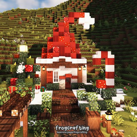 Minecraft Welten, Santa's House, Minecraft Farm, Cottagecore Cottage, Minecraft House Tutorials, Cool Minecraft Creations, Diy Minecraft, Minecraft Christmas, Christmas World