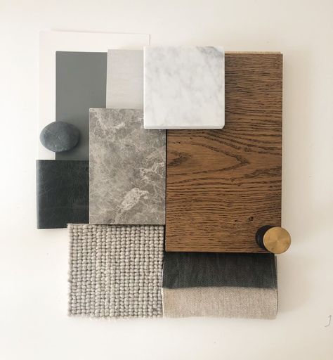 Stone In Interior Design, Rustic Material Palette, Finish Palette Interior Design, Interior Finishing Ideas, Color And Texture Palette, Boho Material Palette, Dark Wood Palette, Exterior Material Palette, Earthy Material Palette