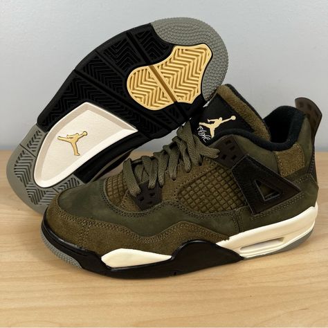 Product Details Item Name: Air Jordan 4 Retro Se Craft 'Medium Olive' (2023) Sku: Fb9928-200 U.S. Grade School Size: 5y U.S. Women's Size: 6.5 (Grade School And Women's Sizes Are Listed As Us Equivalents) Please Be Sure To Look At All Pictures Before Purchasing This Item! Unless We Specifically State That The Pair Is Deadstock (Ds), It Is Possible That A Shoe May Have A Scuff Or Smudge From Manufacturing / Shipping. Please Review The Photos As We Do Our Very Best To Show You Every Angle Of The S Nike Jordan 1 Mid, Jordan Retro 12, Top Basketball Shoes, Jordan 4s, Retro 11, White Shoes Sneakers, Air Jordan 3 Retro, Marina Blue, Nike Boy