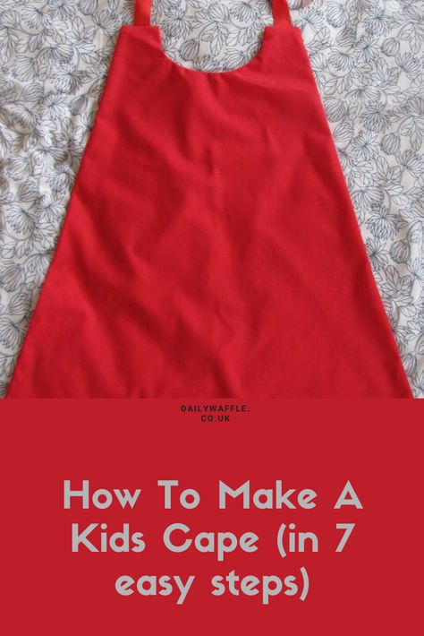 Homemade Capes Costume, Make A Cape Diy, Princess Cape Pattern, Simple Cape Pattern, How To Make A Cape Diy, Simple Cape Diy, Toddler Cape Pattern Free, How To Make A Cape For Kids, Vampire Cape Diy