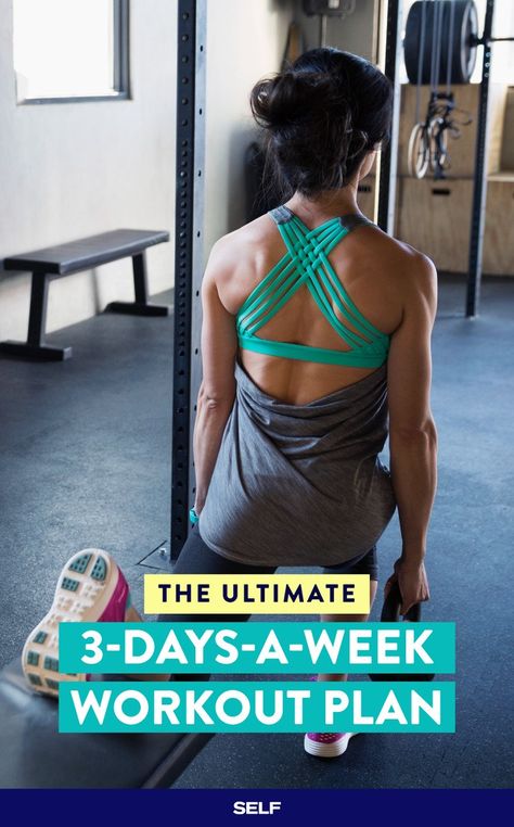 3-days-week-workout-plan_pinterest Strength Training 3 Days A Week, 3 Day Workout, Week Workout Plan, Effective Workout Plan, Morning Workouts, Week Workout, Weekly Workout Plans, No Gym, Workout Plan For Women