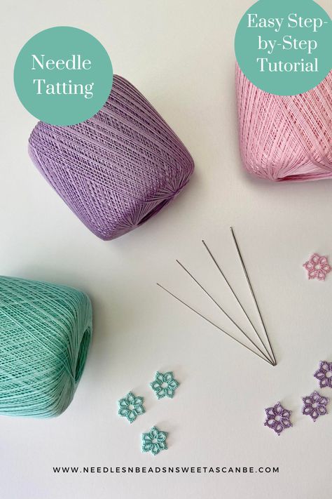 Hey y'all, here is a easy step by step tutorial on needle tatting. This post shows you how to start needle tatting. Felt Finger Puppet Patterns, Tatting For Beginners, Tatting Flower, Lace Flowers Tutorial, Lace Tatting, Needle Tatting Tutorial, Finger Puppet Patterns, Tatting Patterns Free, Crochet Thread Size 10