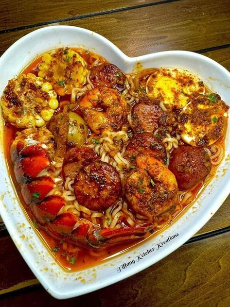 🔥 Tasty Soul Food Recipes 😋 The Original ⁉️ | Seafood Boil Ramen 😍 | Facebook Seafood Boil Noodles, Ramen Seafood Boil, Soul Food Pasta, Seafood Ramen Noodle Recipes, Seafood Boil Ramen, Flying Noodles, Food Pasta Recipes, Seafood Ramen, Glass Noodles Recipe