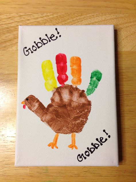 Thanksgiving Gift Ideas For Preschoolers, Thanksgiving Handprint Turkey, Hand Print Crafts For Kids Thanksgiving, Thanksgiving Craft Handprint, Thanksgiving Baby Handprint Crafts, Thanksgiving Ideas For Infants, Thanksgiving Crafts For Kids Handprints, Turkey Handprints Preschool, Preschool Turkey Handprint Craft