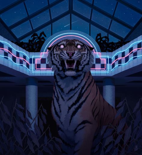 dappermouth on Twitter: "Darker dreams await beneath the former Lakeview Mall.… " Dead Malls, Arte Cyberpunk, Tiger Art, Arte Obscura, A Tiger, Art Watercolor, Creature Art, Anime Comics, Pretty Art