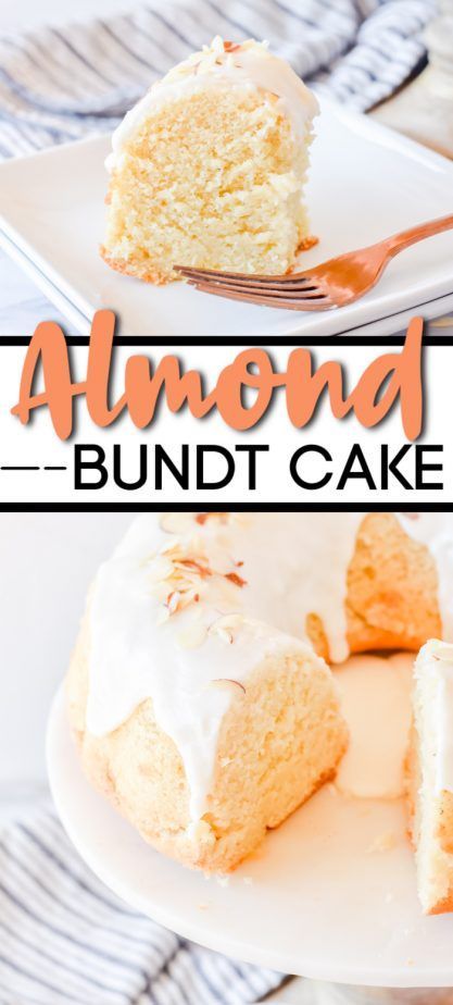 I'm in Love with this Almond Bundt Cake. It's so simple and such an easy cake to make--and it turns out soft and fluffy every time. So good. #cake #almondbundtcake #bundtcake #almondcake Almond Bundt Cake, Bunt Cake Recipe, Easy Bundt Cake Recipes, Easy Cakes To Make, Easy Bundt Cake, Savory Cakes, Almond Cake Recipe, Almond Cake, Bundt Cakes Recipes