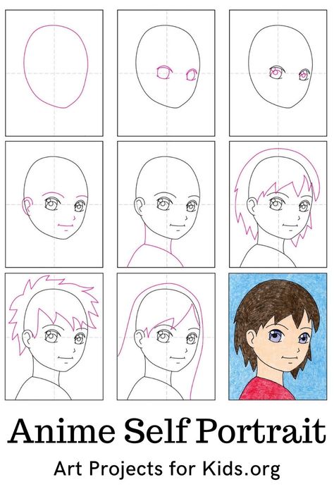 Learn how to draw an Anime Self Portrait with an easy step-by-step PDF tutorial. 


#howtodraw #drawing #drawingtutorial #arttutorial #artprojectsforkids #howtodrawforkids #anime #animedrawing Self Portrait Easy, Anime Self Portrait, Portrait Easy, Van Gogh Coloring, Miro Artist, Easy Halloween Drawings, Artist Monet, Collaborative Mural, Artist Van Gogh