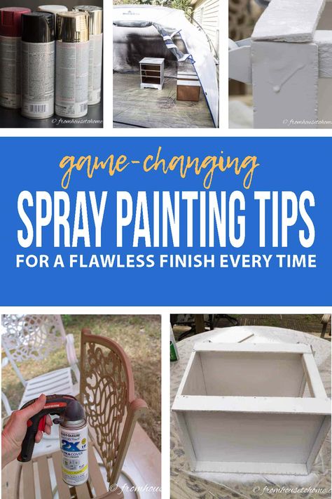 game-changing spray painting tips for a flawless finish every time Spray Painting Techniques, Best Spray Paint For Furniture, How To Spray Paint Metal, Outdoor Spray Paint, Spray Paint Tips, Spray Paint Techniques, Painting Tips And Tricks, Things Painting, Spray Paint Wood