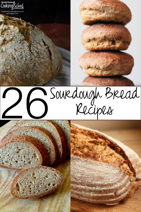 You’ve got a sourdough starter bubbling away, just waiting to be made into delicious, chewy and crusty sourdough bread for sandwiches, appetizers and more. But which recipe do you use? Here’s a compilation of 26 Easy Sourdough Bread Recipes for you to choose from. These no yeast homemade recipes are sure to become your new favorites! #sourdough #bread #wholewheat #recipe #easy #homemade Sourdough Bread Recipe With Starter, Sourdough Bread Recipes, Sandwiches Appetizers, Easy Sourdough Bread Recipe, Easy Sourdough, Pain Au Levain, Sourdough Starter Recipe, Sourdough Baking, Sourdough Bread Recipe